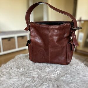 Hype Brown Leather Shoulder Bag (Cargo Style Bag)